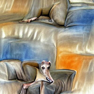 Elegant Italian Greyhound on Modern Couch