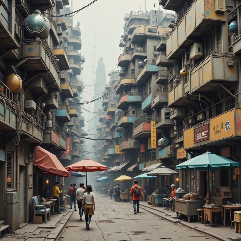 Alien Tourists Explore a Dystopian City