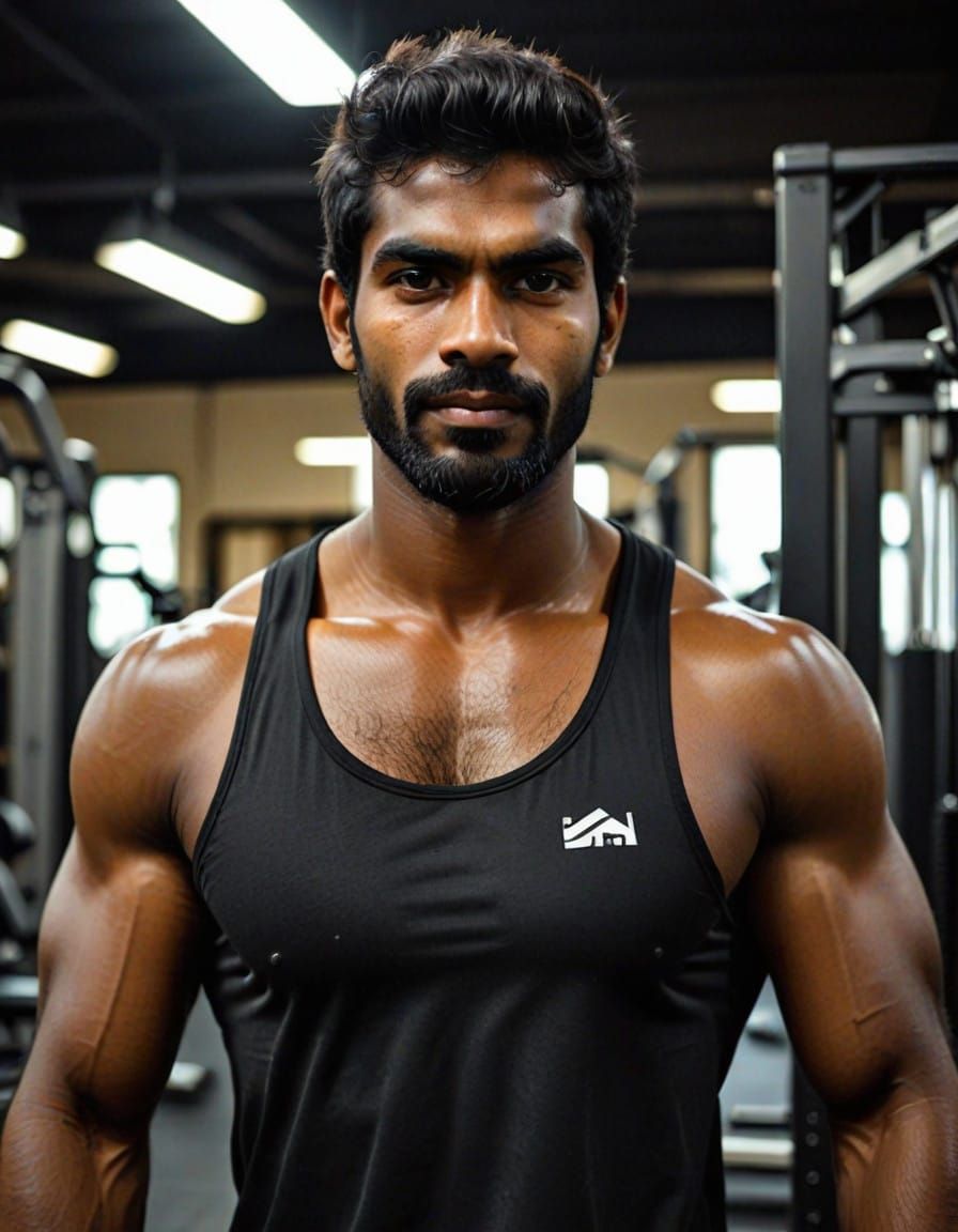 Sri Lankan Gym Enthusiast Showcases Muscular Physique