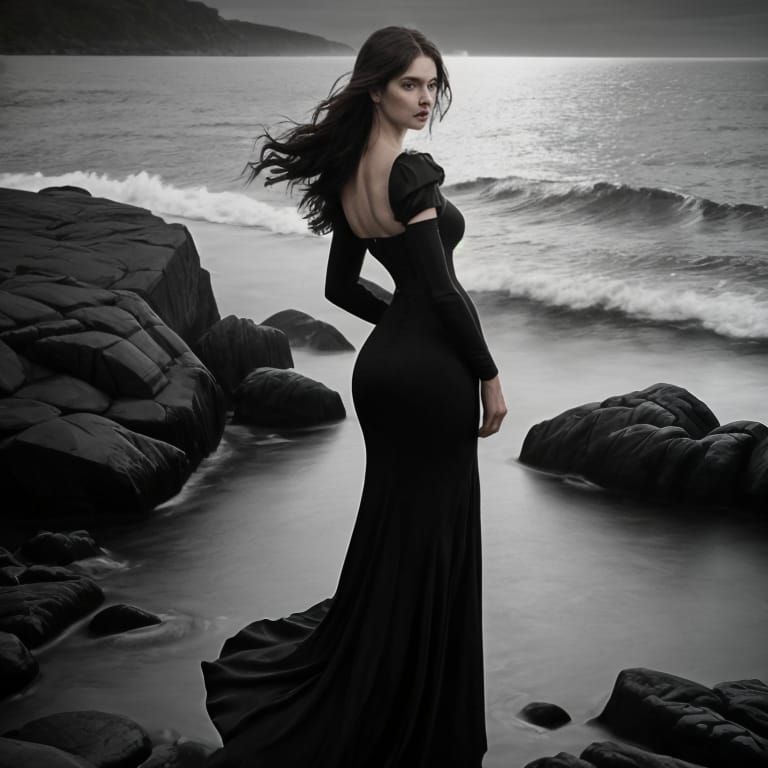 Whimsical Mannerist Seascape with Dancing Nudes in a Fantast...