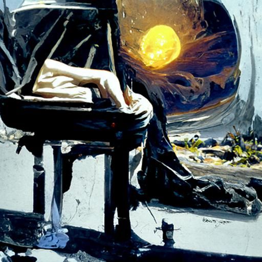 Theatrical Stage in Oil Painting Style