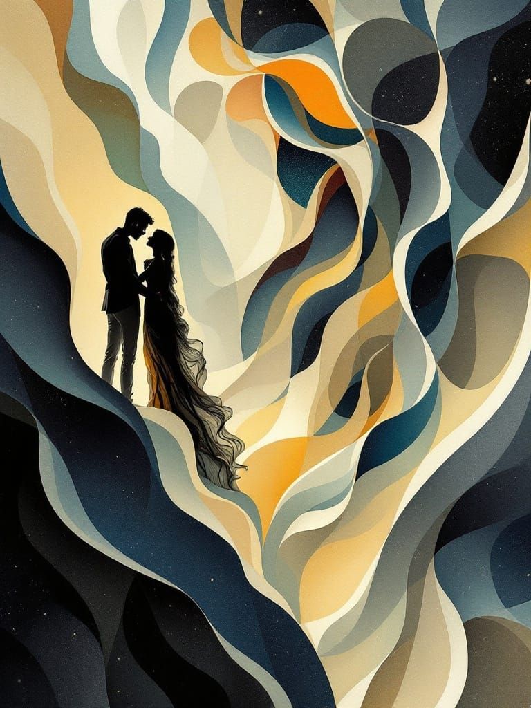 Softly Swirling Vortex of Entwined Forms