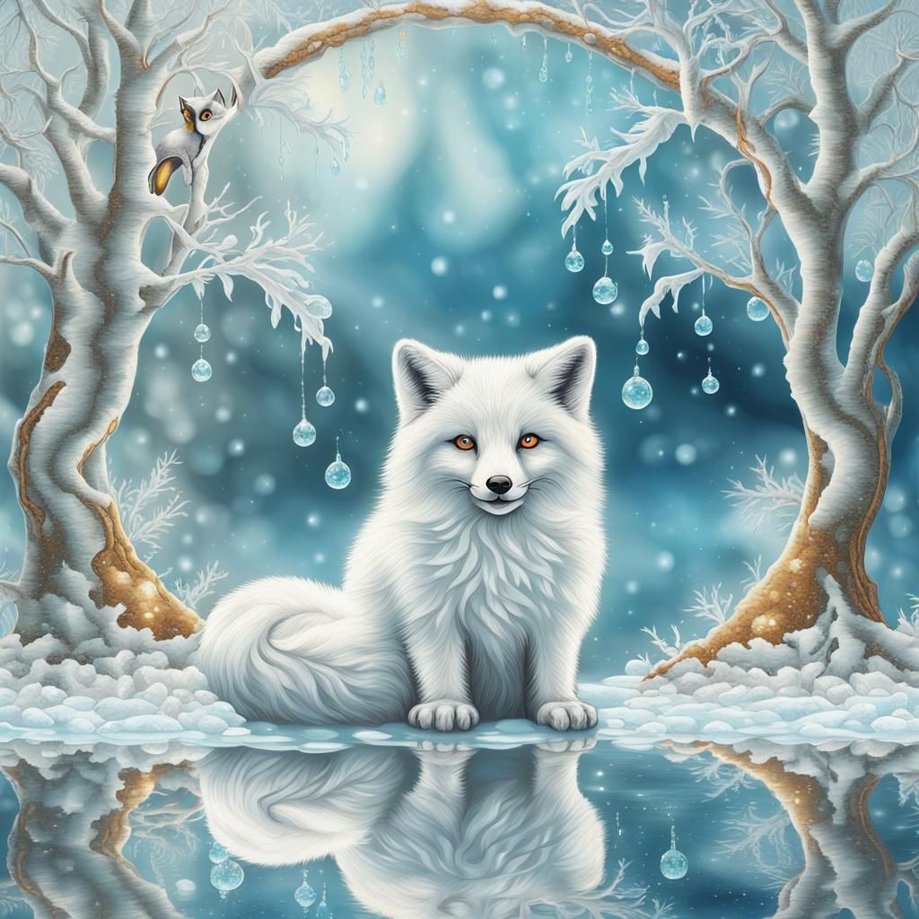 Beautiful white fox