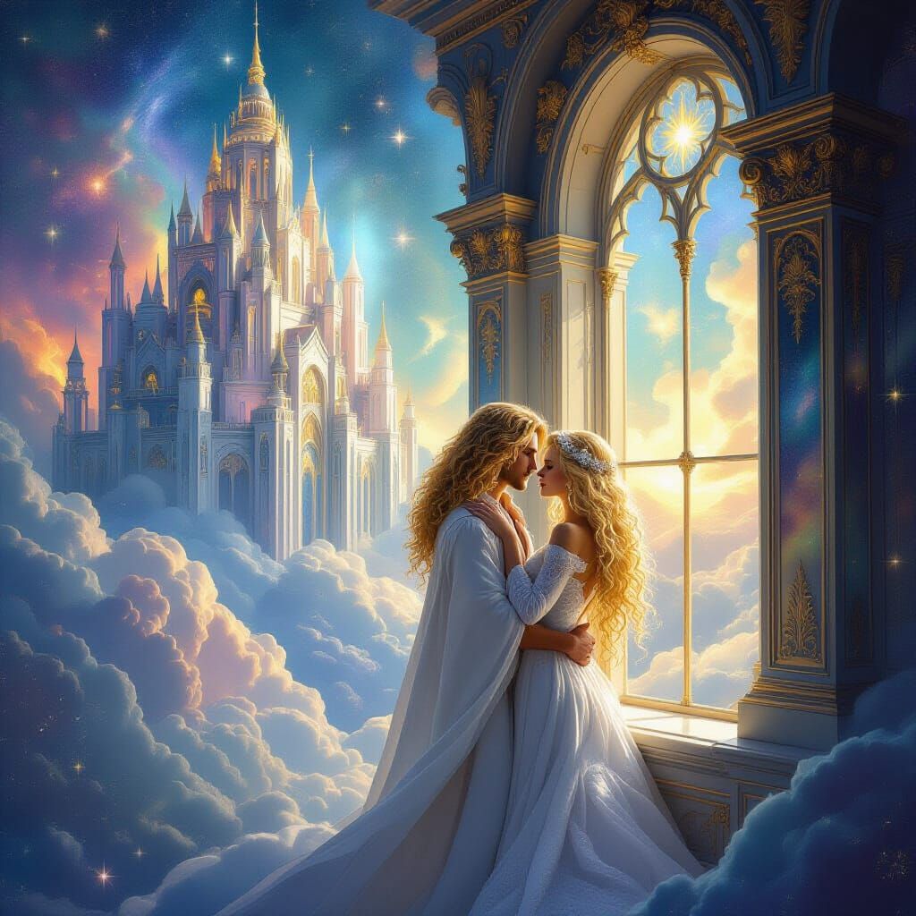 Otherworldly Palace Floating in Nebulae