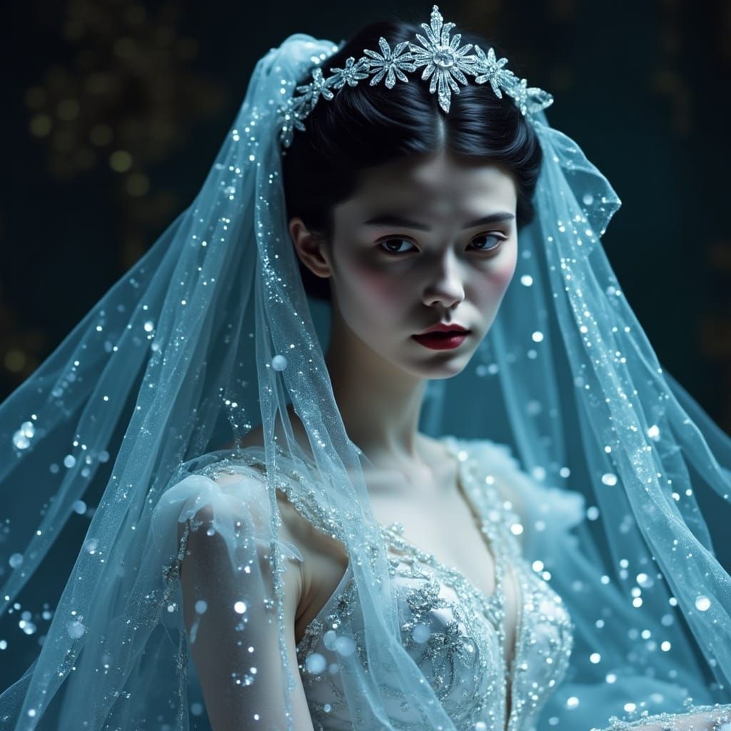 Ethereal Princess Snow in a Crystal Ball Gown