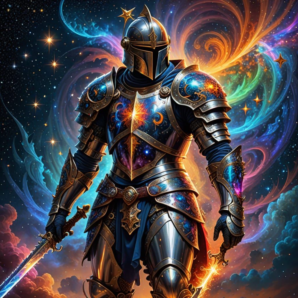 Knight in Armor Among Swirling Galaxies