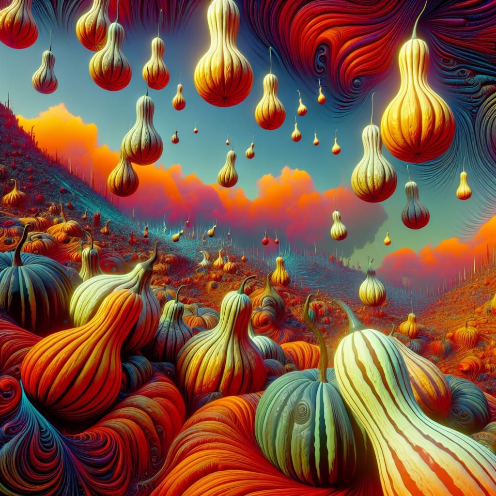 Gourds Prevail in Psychedelic 3D Universe