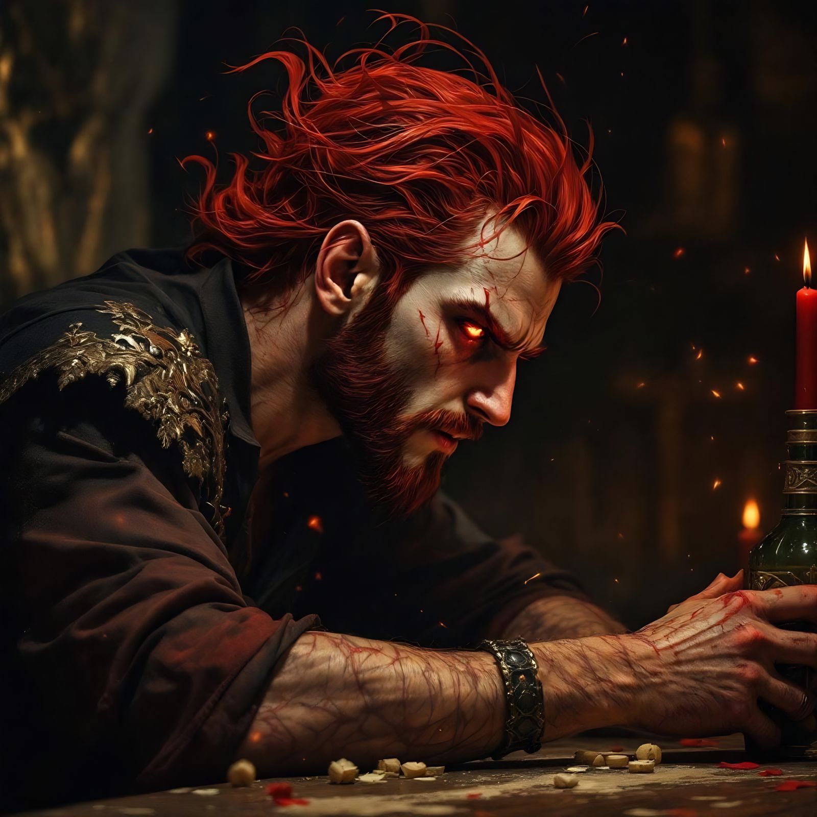 Aries Man Portrait in Hyperdetailed Digital Art