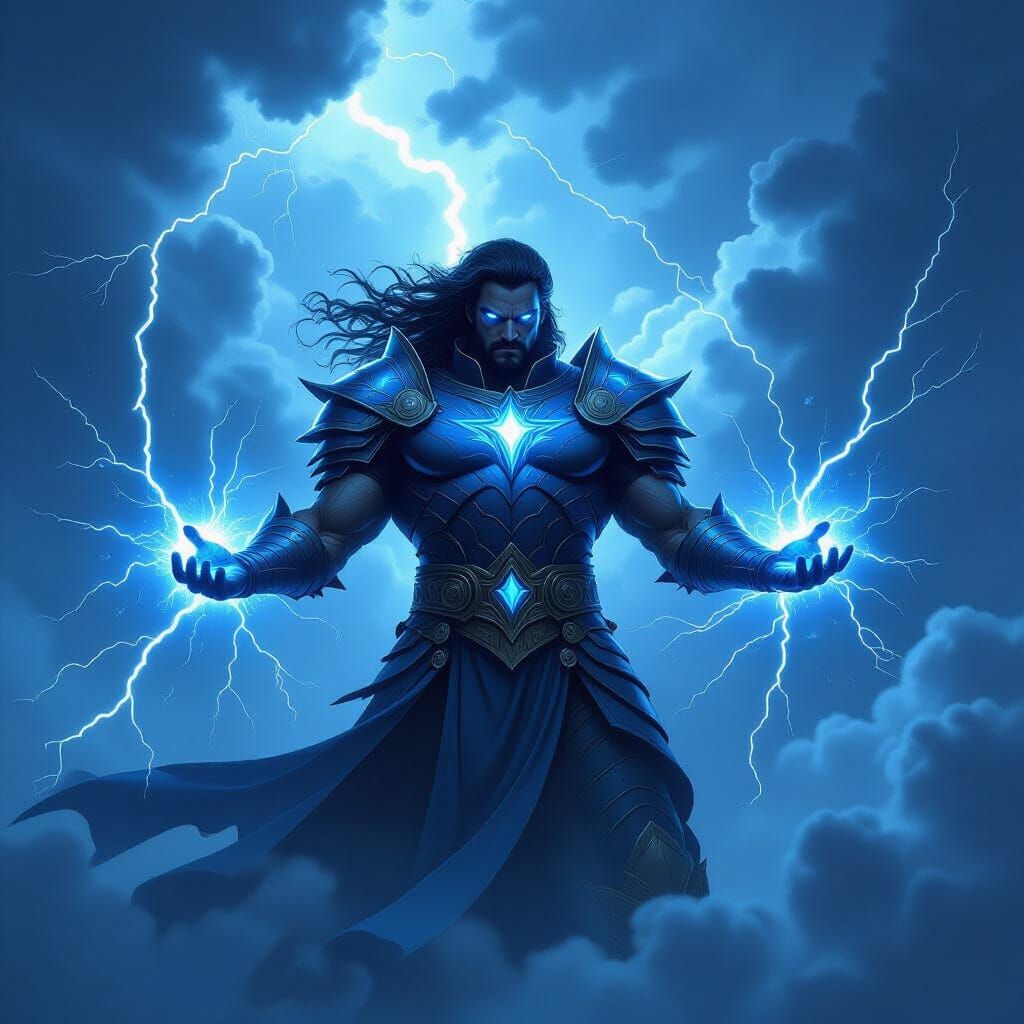 King Commands Lightning in Dramatic Fantasy Realism