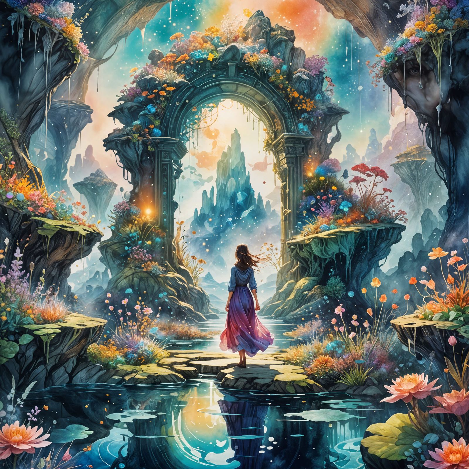 Surreal Dreamlike World: AI-Generated Enchantment