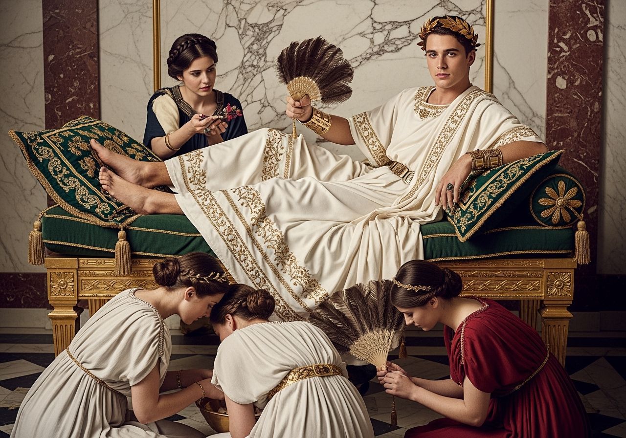 Young Emperor in Roman Palace, Inspired by Classicism