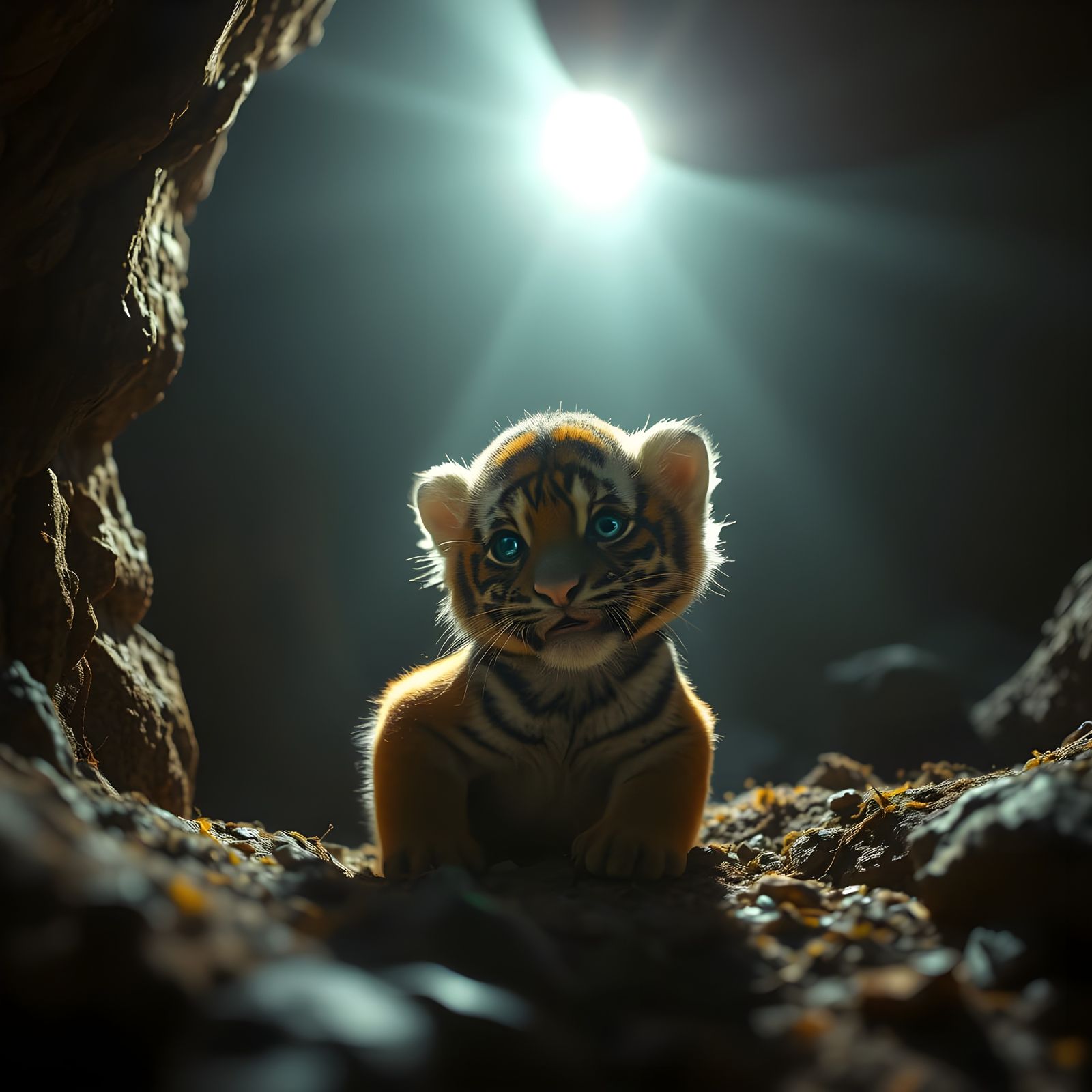 Alien Tiger Cub's First Glimpse of Light