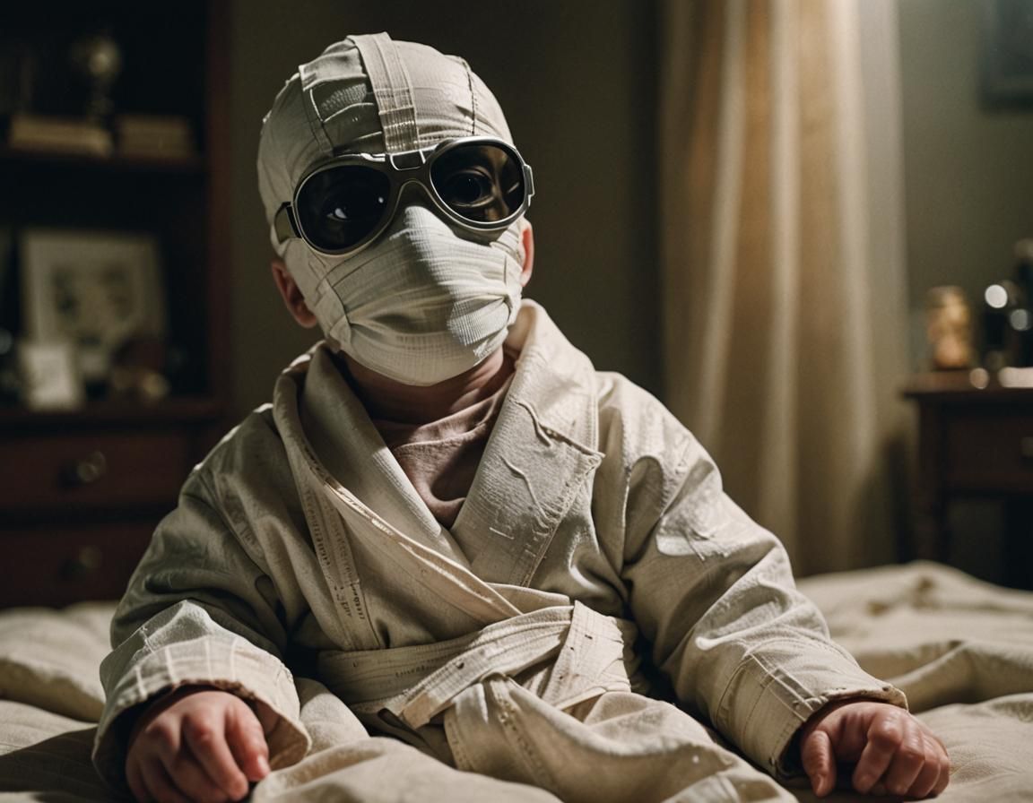 The Invisible Man as a Baby: Humorous Cinematic Still