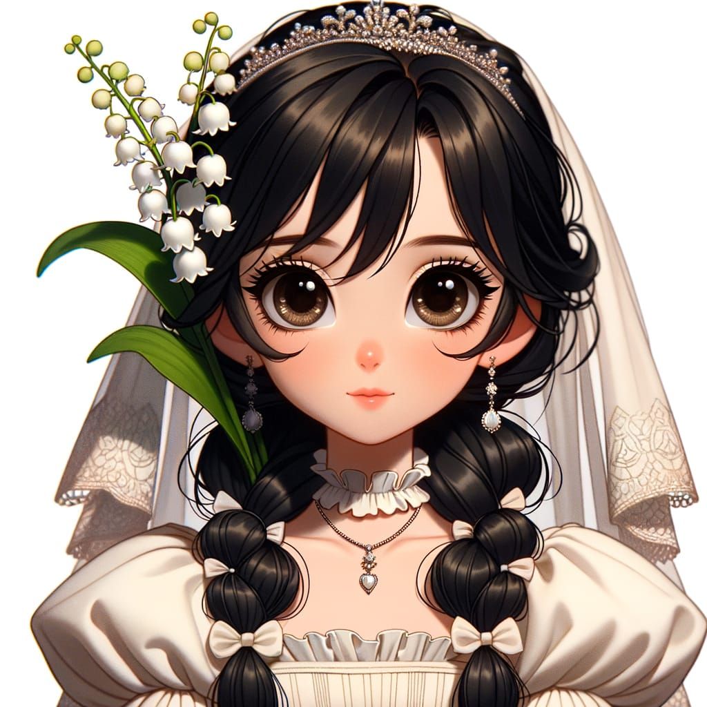 Classic Animation Beauty in a Lush Wedding Gown