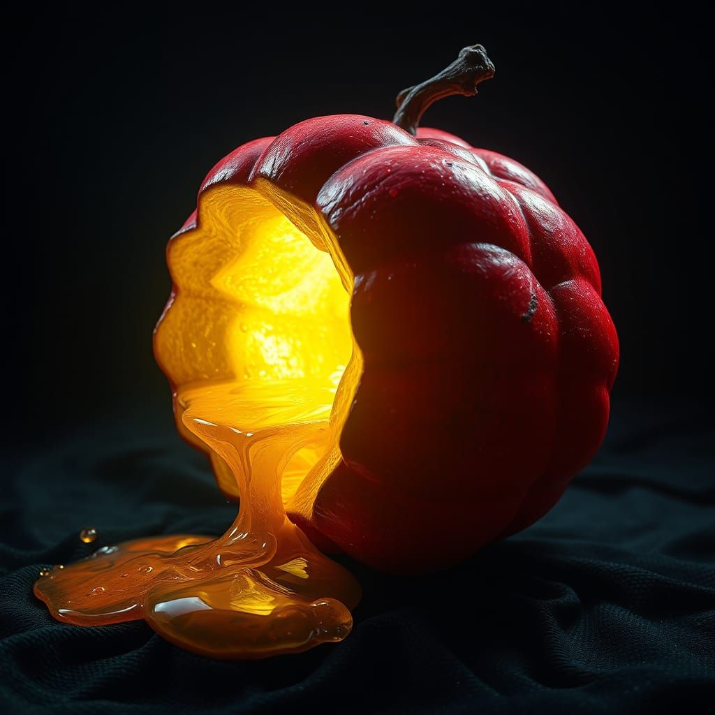 Otherworldly Fruit with Inner Glow, Digital Painting