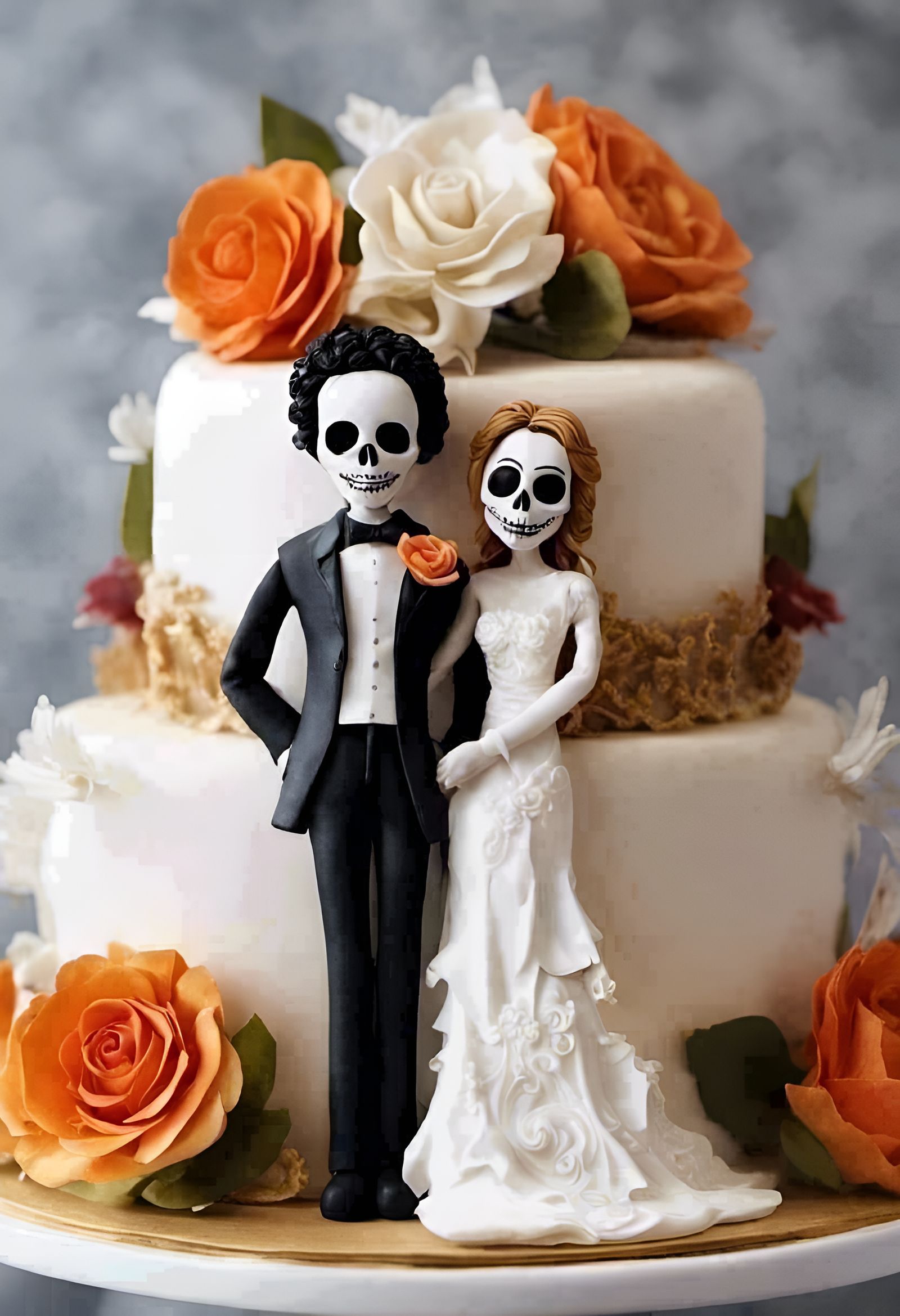 Day of the Dead Wedding Cake: Hyperrealistic Render