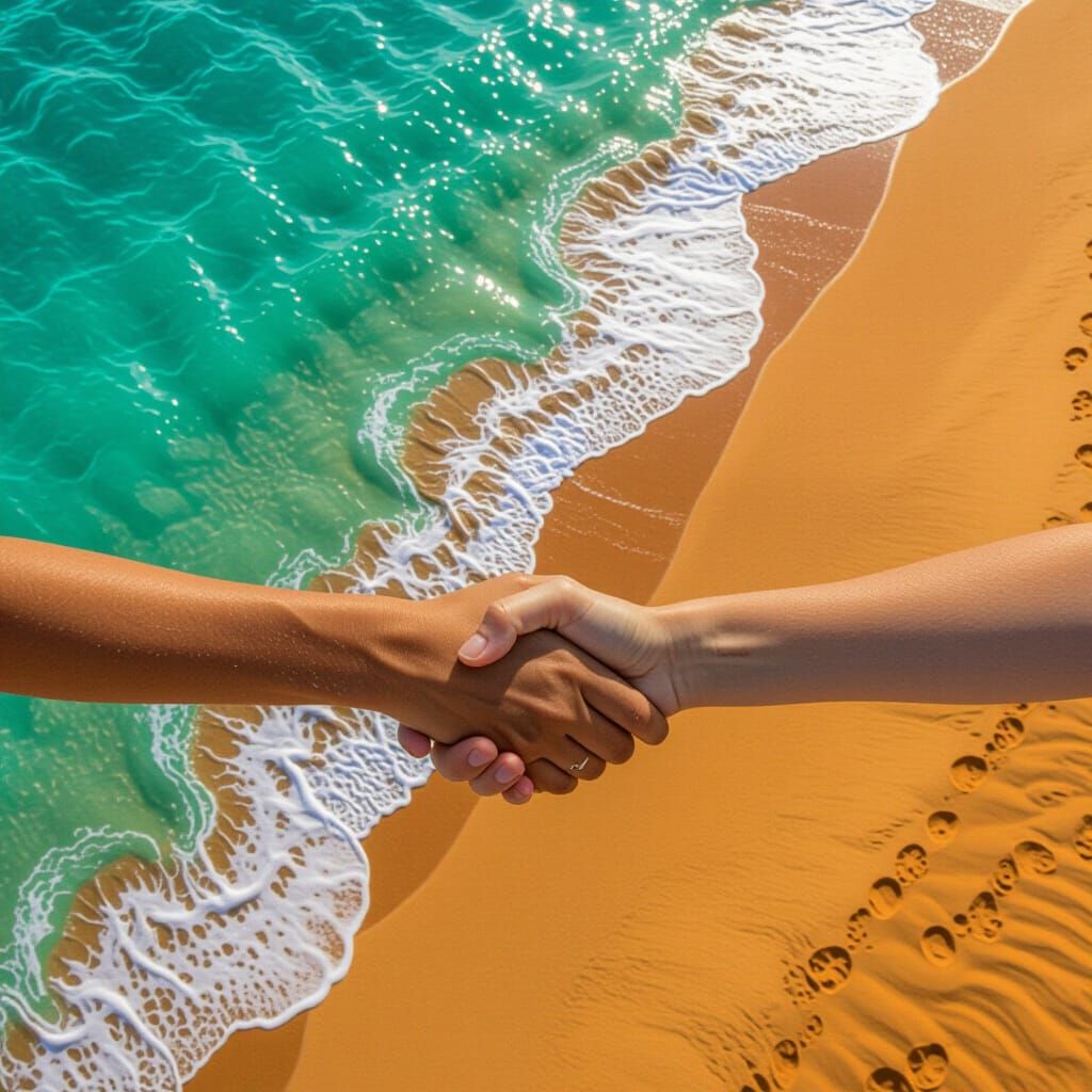 Ocean Shakes Hands With Desert: An Unlikely Friendship