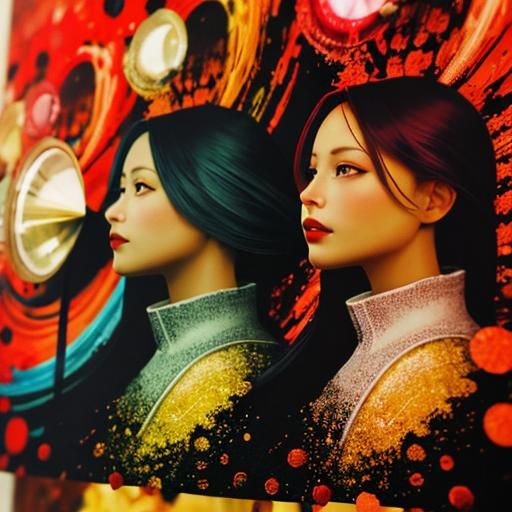 Galactic Murano Glass Explosion in Cubist Style