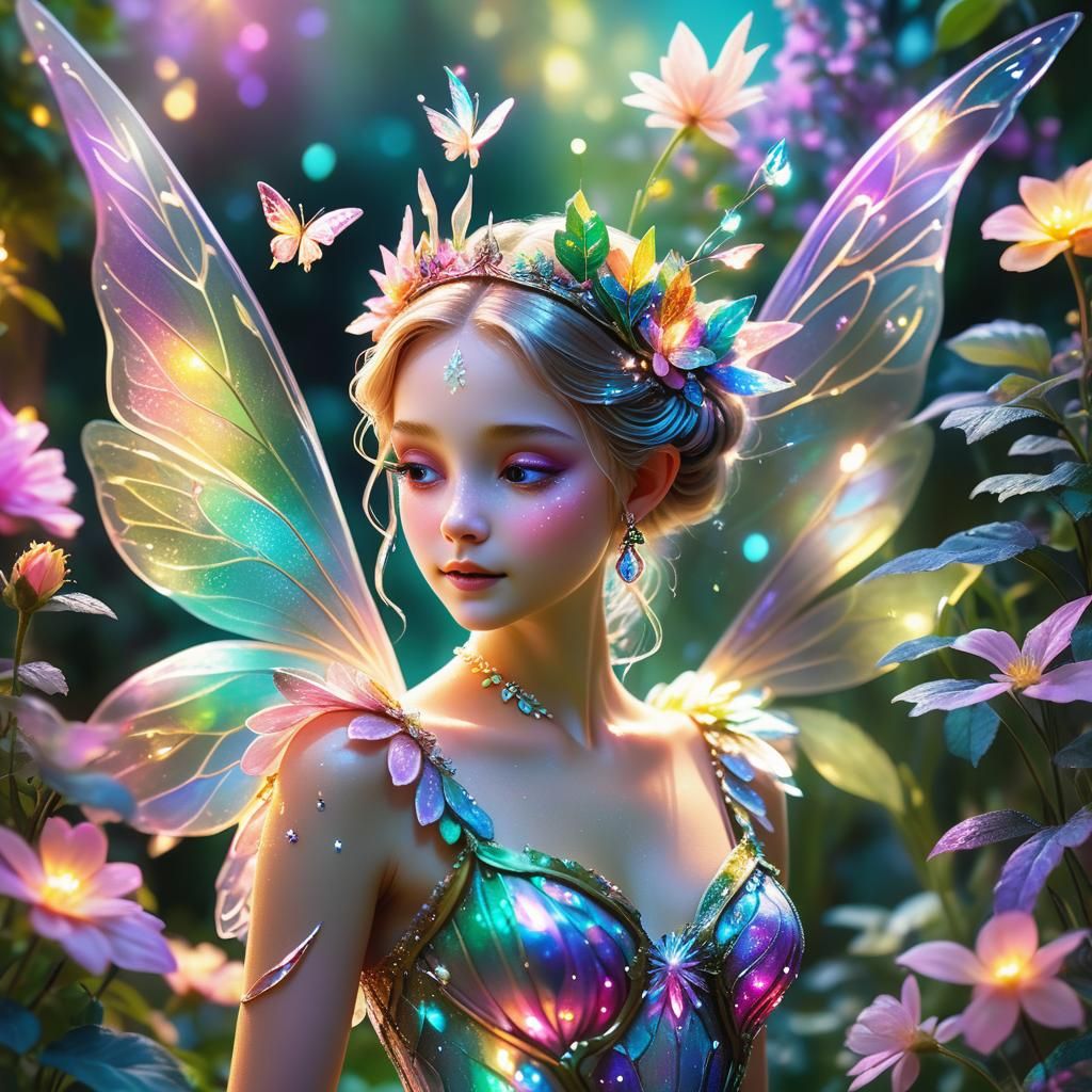 Neon Fairy Princess Miniature in Lush Garden