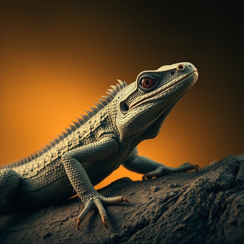 Sandpaper Lizard in Digital Art Style