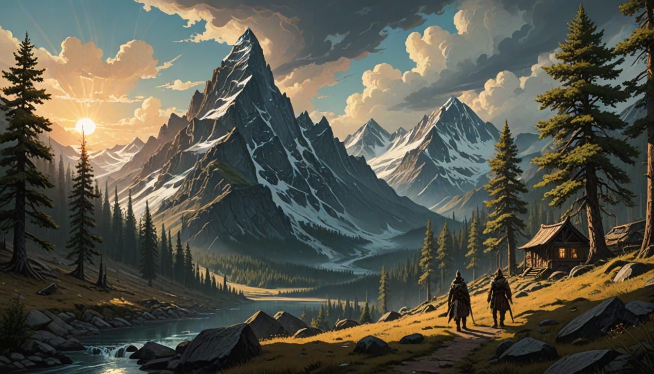 Majestic Dawn at the Mountain's Edge