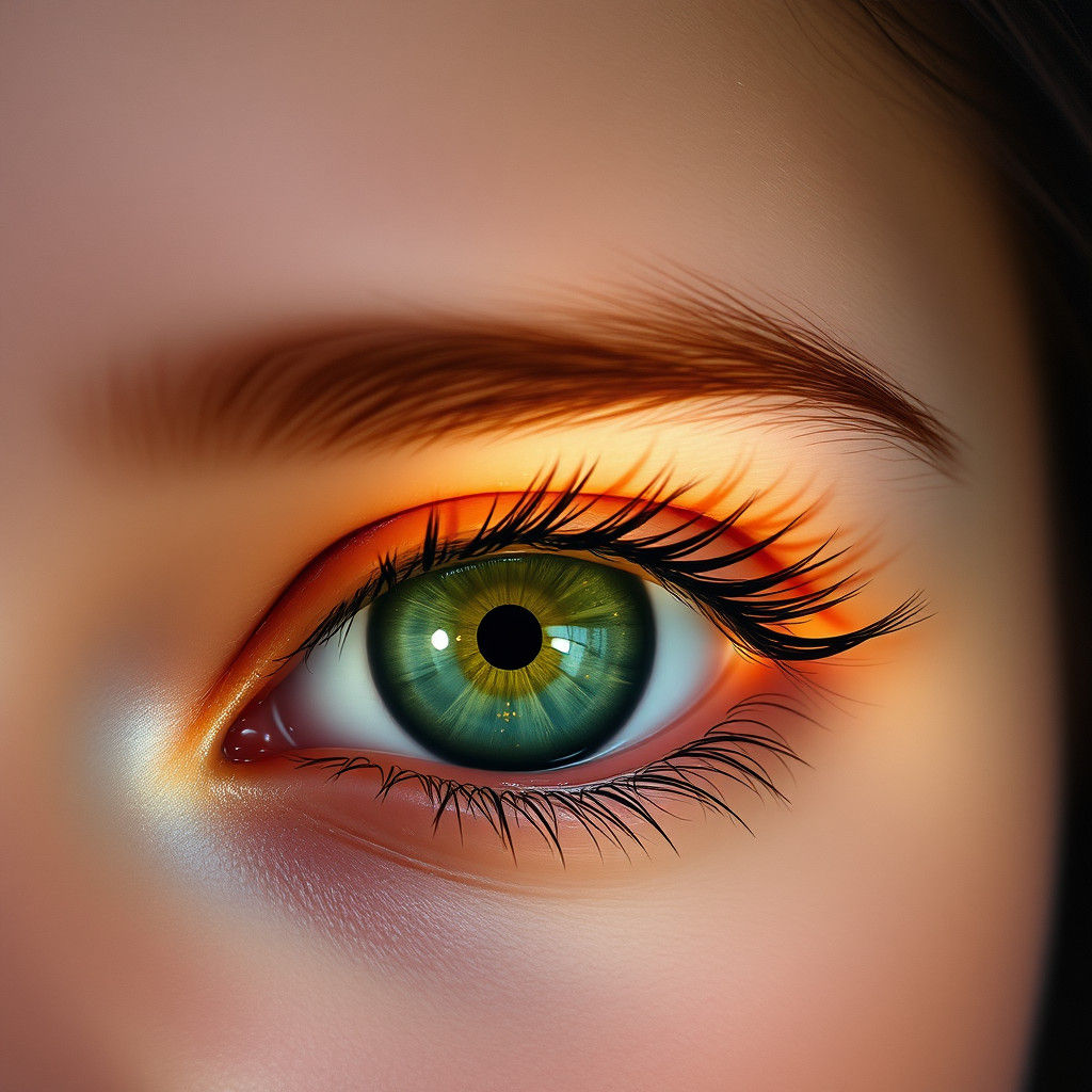 Vibrant Green Hazel Eye in Hyperrealistic Style
