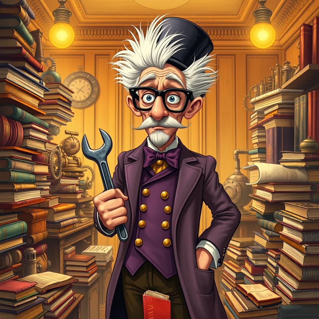 Professor Plum in Whimsical Study with Wrench