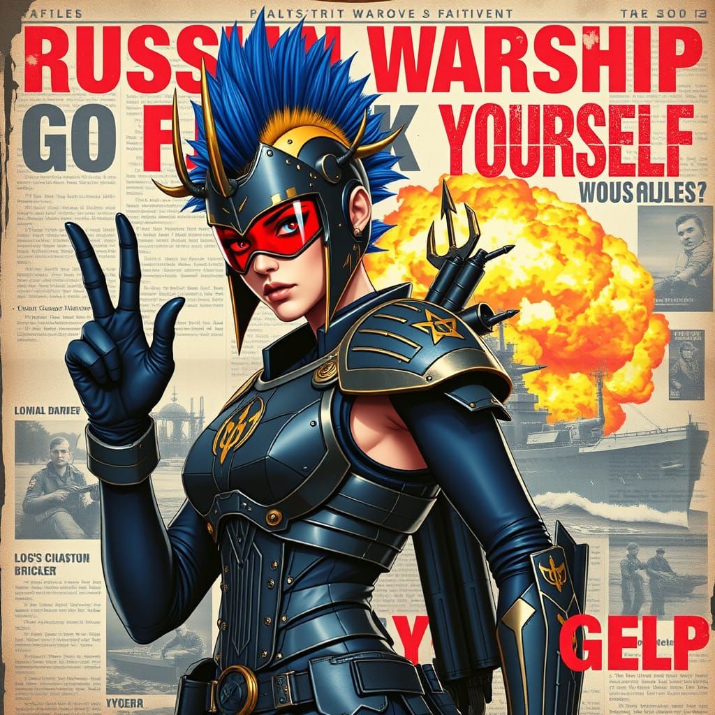 Warrior Goddess Defies Oppression in Cyberpunk Armor