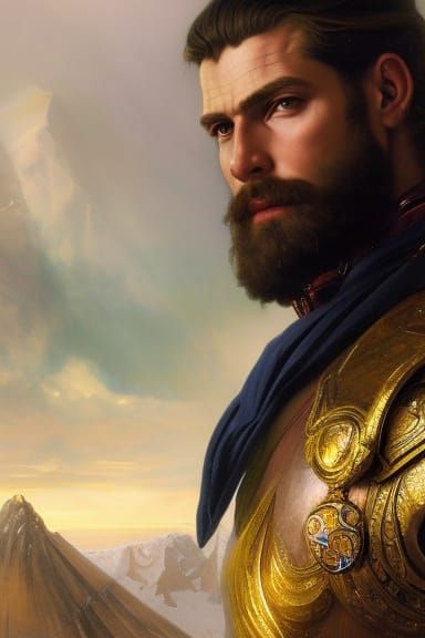Nordic Adventurer Portrait in Renaissance Style