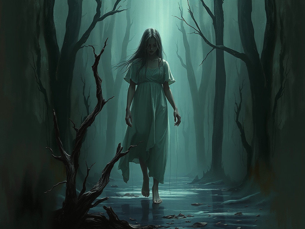 Sinister Barefoot Ghost Girl: A Dark Fantasy