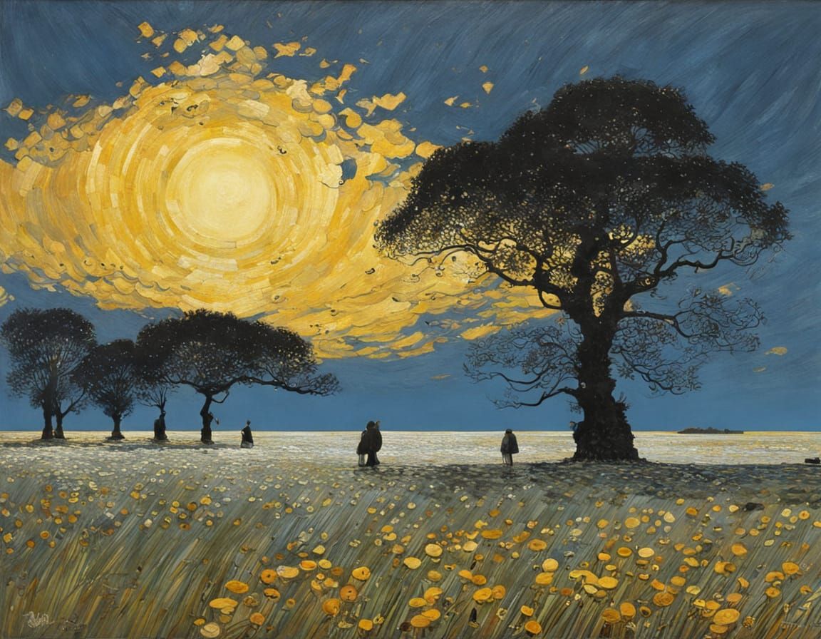 Seascape Landscape in the Style of Phil Greenwood and Jan va...