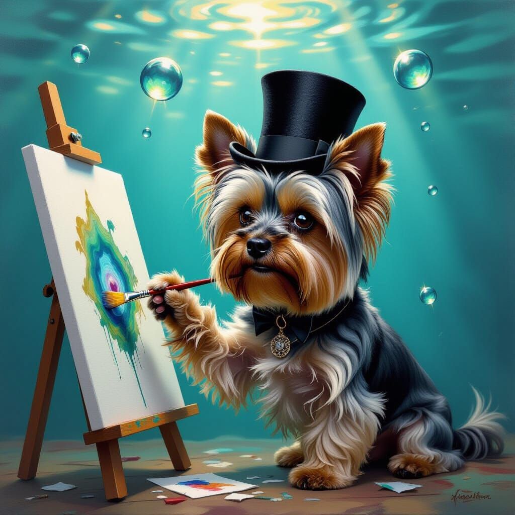 Yorkshire Terrier Paints Masterpiece with DNA Brush