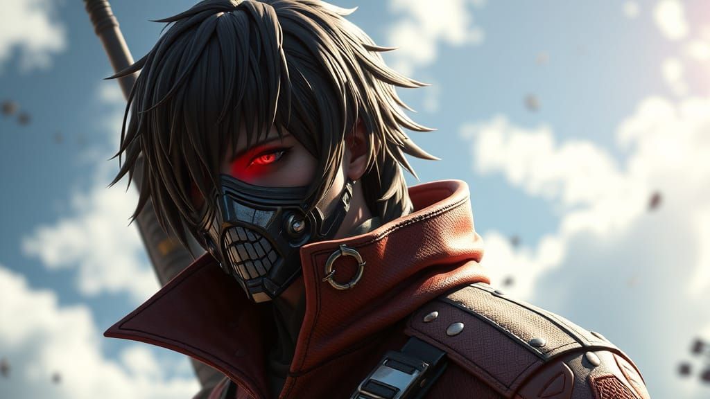 Cyberpunk Bounty Hunter Levi from Attack on Titan