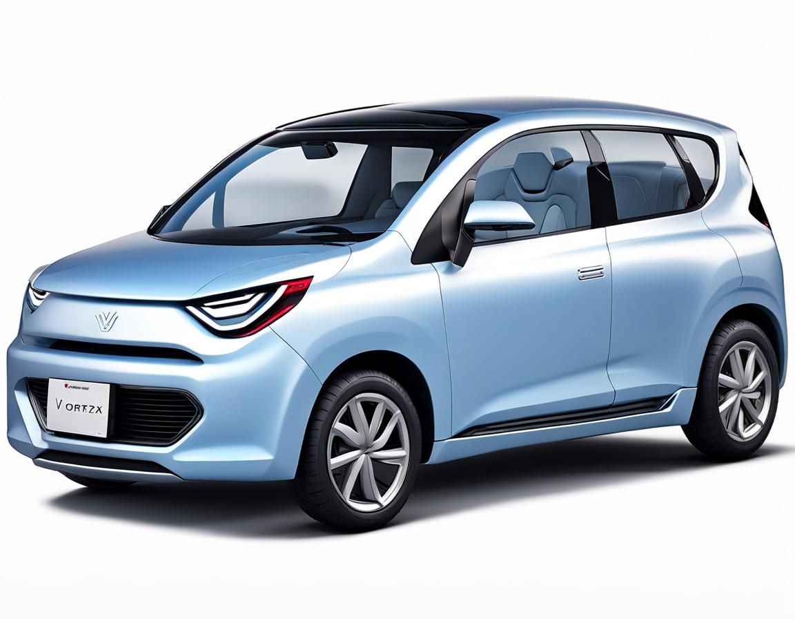 Futuristic Electric Hatchback Concept Car: Hyperrealistic Re...