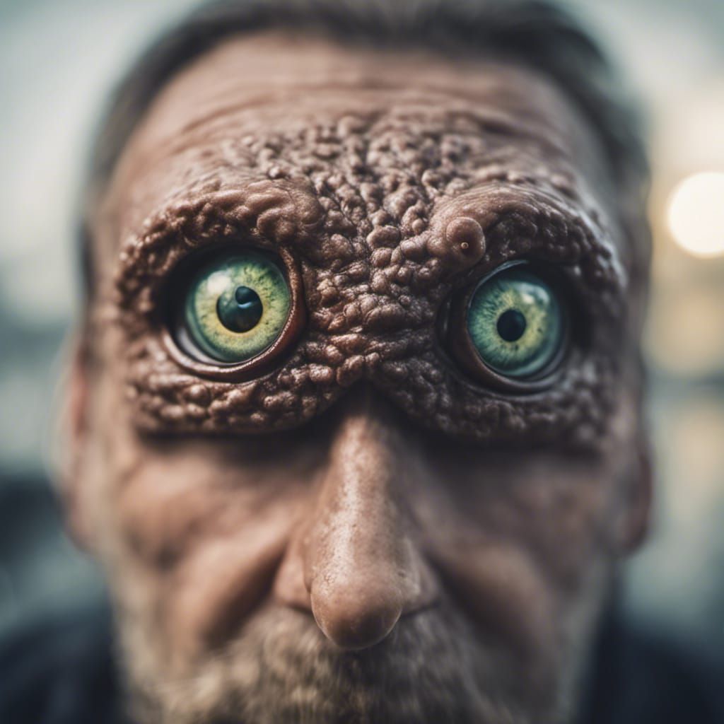 Eerie Fish-Human Portrait Inspired by Lovecraft