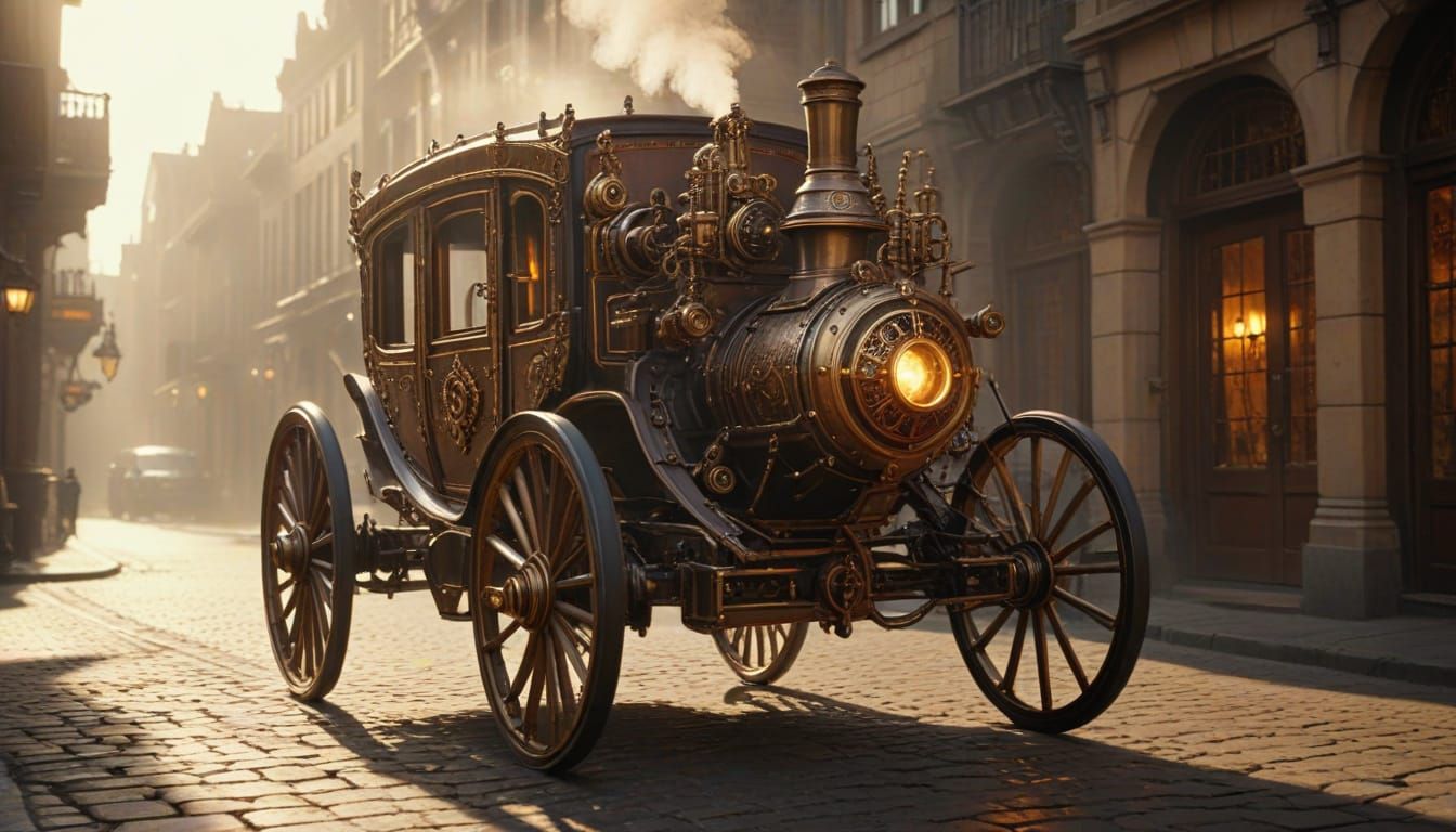 Steampunk Masterpiece: Brass-Crafted Carriage Rolls Through ...