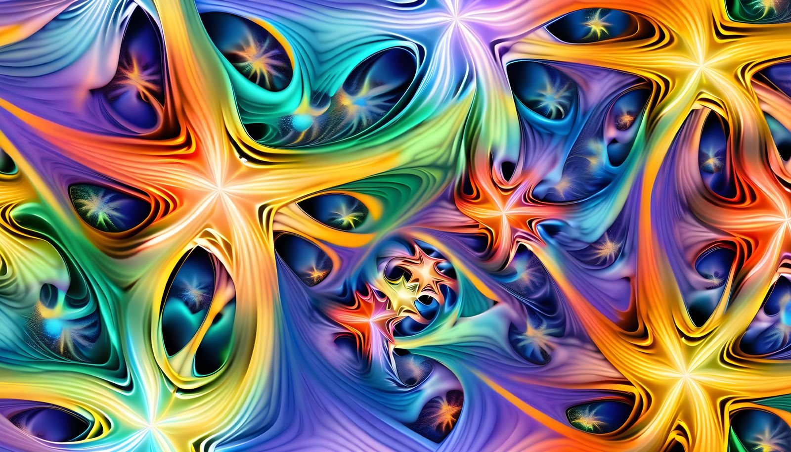 Iridescent Pastel Stars Emerge from Maelstrom Vortex