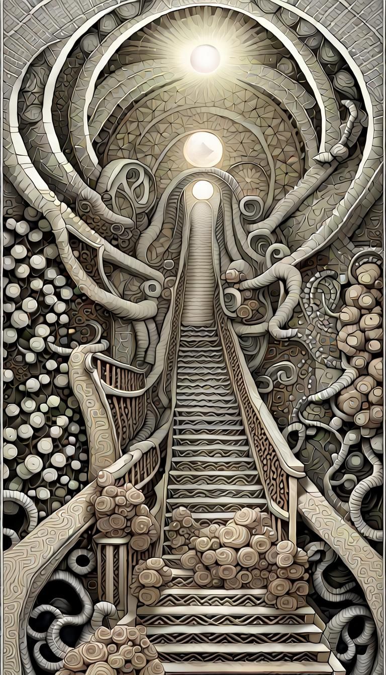 Psychedelic Zentangle Masterpiece in Surrealist Style