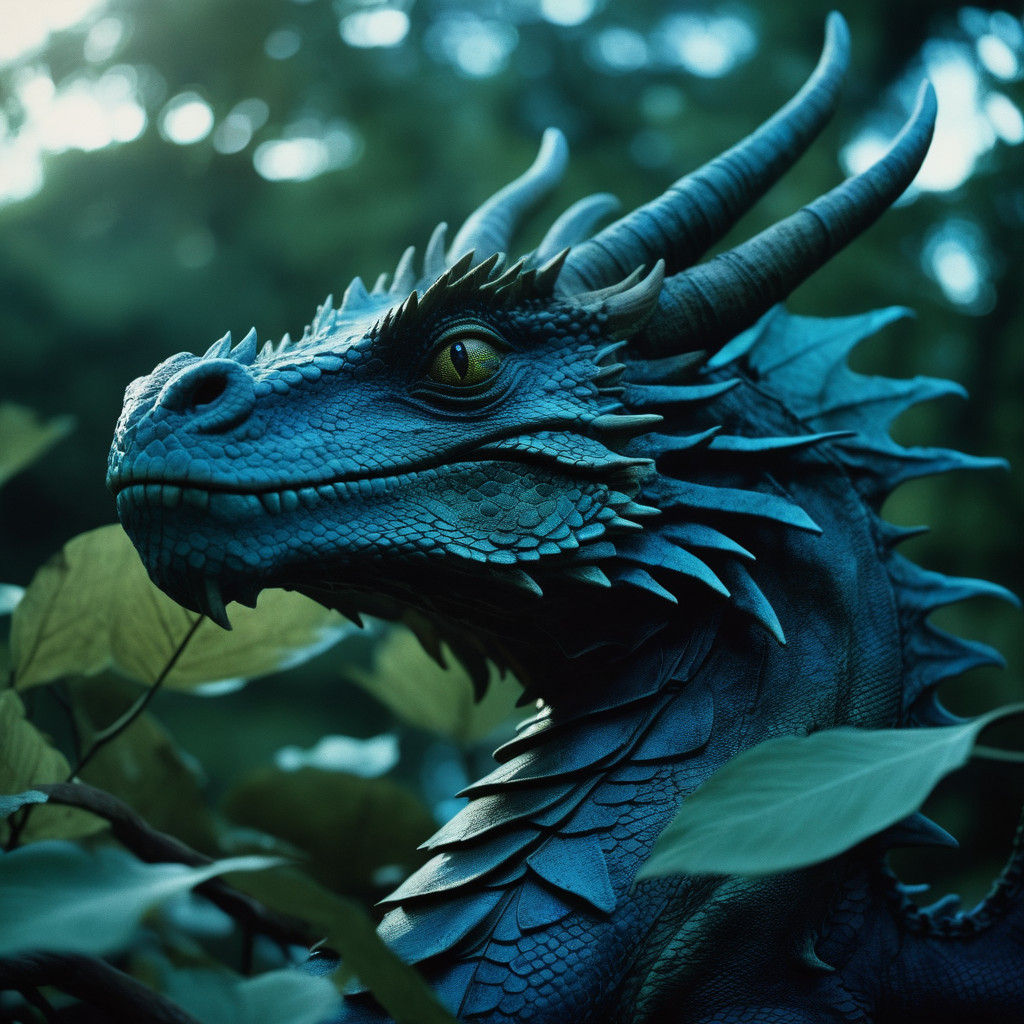 Epic Dragon Portrait in Earthy Tones