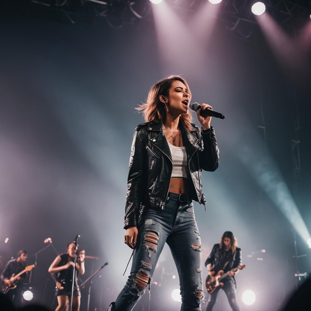 Ethereal Concert Photography: Singer in Motion