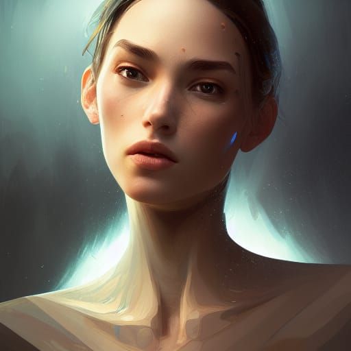 Hyperdetailed Wooden Portrait in Dynamic Lighting