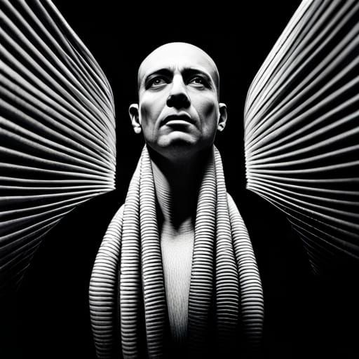 The Mummy: Hyperrealistic Black and White Portrait