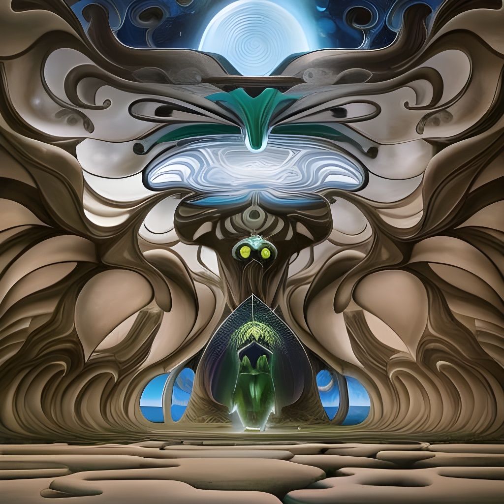 Gothic Horror: Girl in Alien Zen Garden