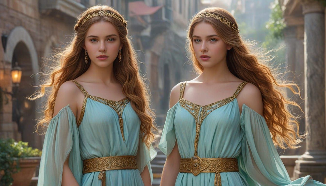 Ancient Rome Princesses in Ethereal Fantasy Style