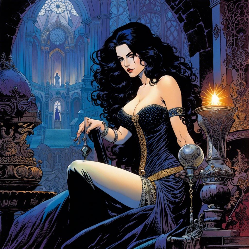 Yennefer Illustration in Comic Book Style
