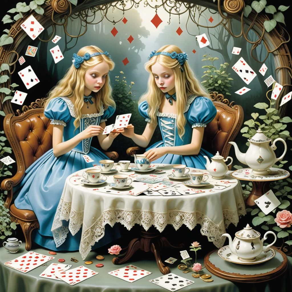Alice in Wonderland Whimsical Dreamlike Tea Party