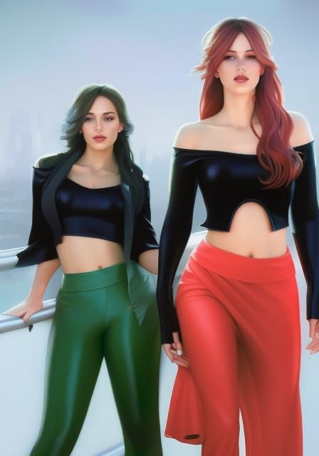 Glamorous Young Heroines in Triadic Colors