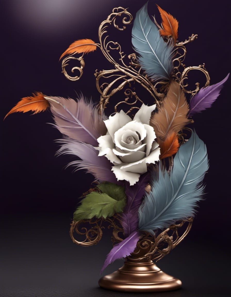 Elegant Filigree of Leaves and Vines in 8K