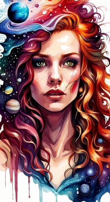 Striking Green Eyes Portrait