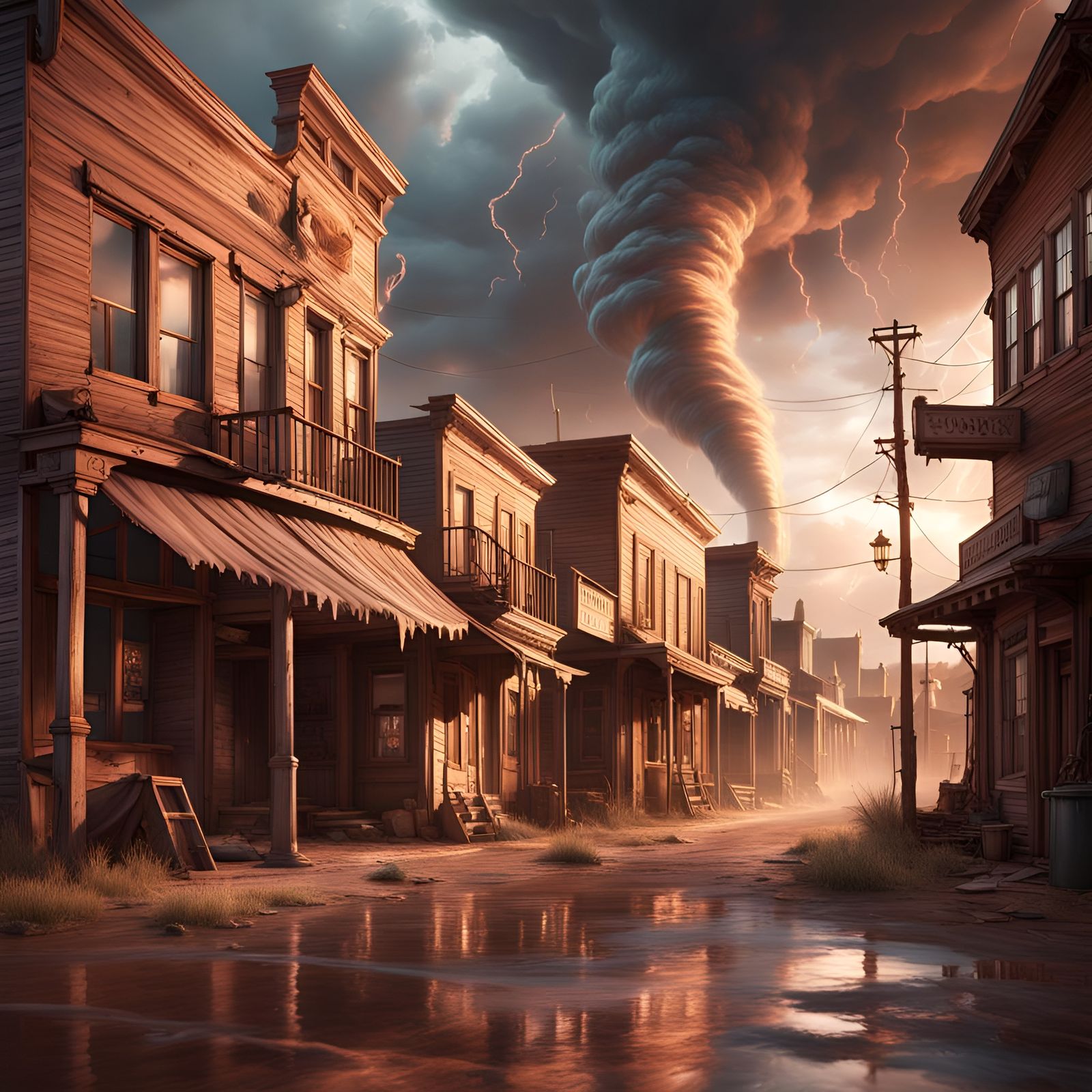 Tiny Tornado Touches Down in Ghost Town